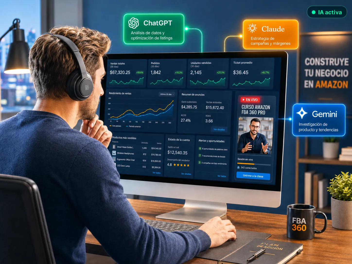 Curso Amazon FBA 360 PRO basado en IA aplicada a Seller Central